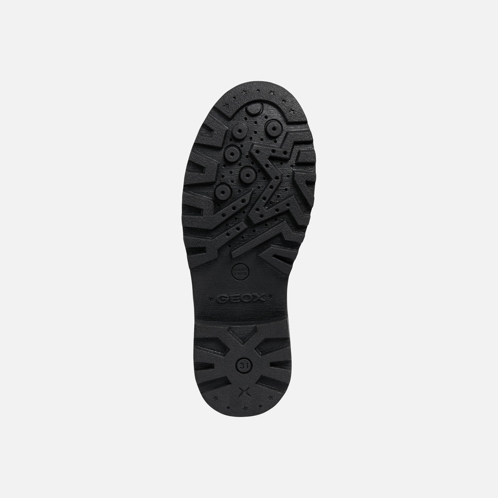 Geox pantofi fete classici pentru scoala Casey 28-34 Black lacuit