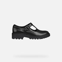 Geox pantofi fete classici pentru scoala Casey 28-34 Black 
