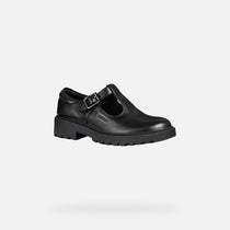 Geox pantofi fete classici pentru scoala Casey 28-34 Black 