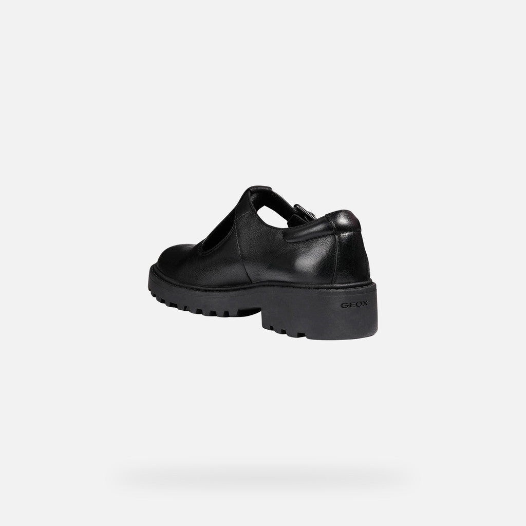 Geox pantofi fete classici pentru scoala Casey 28-34 Black 