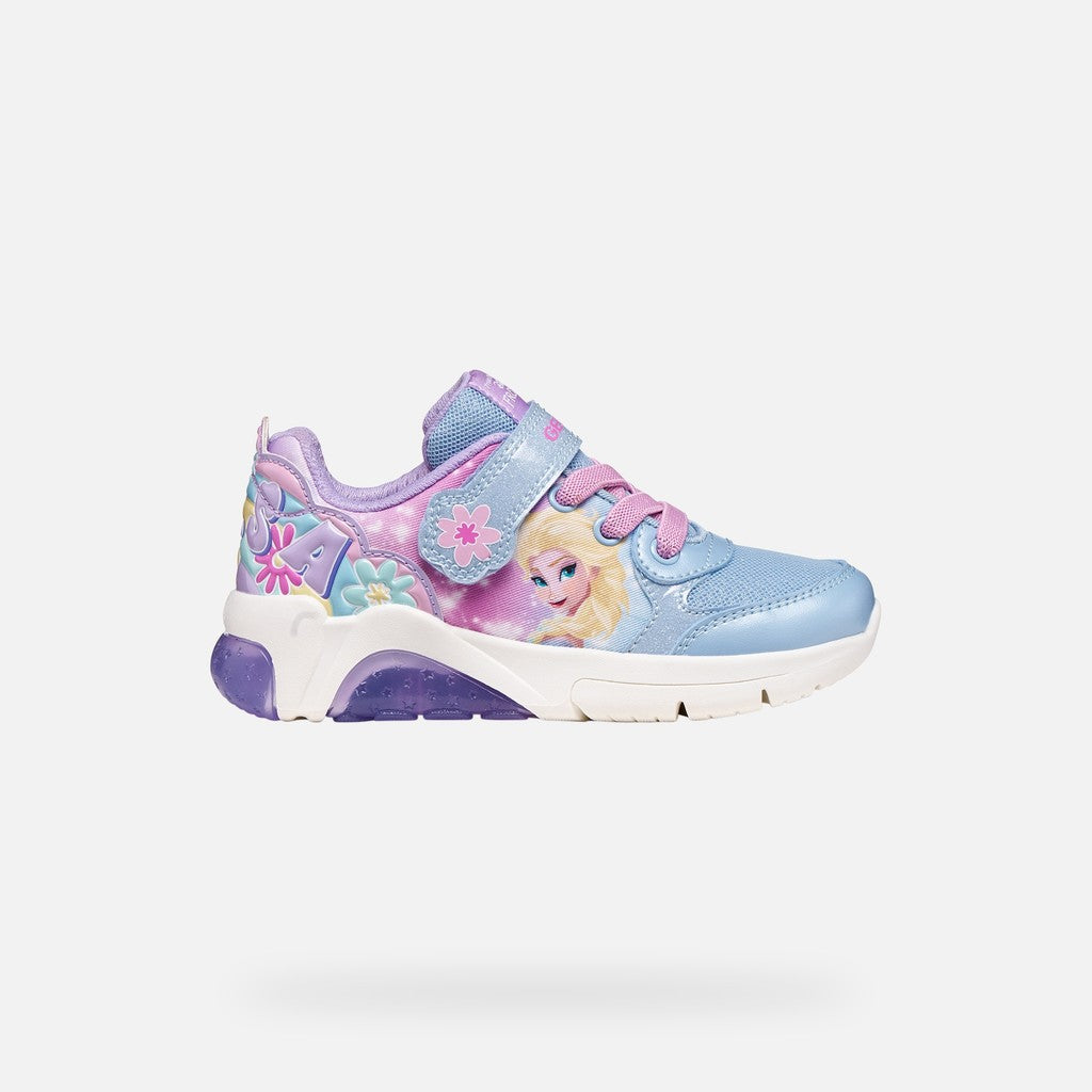 Geox pantofi fete cu LED Fadinlight 24-32  Lilac/Sky Elsa