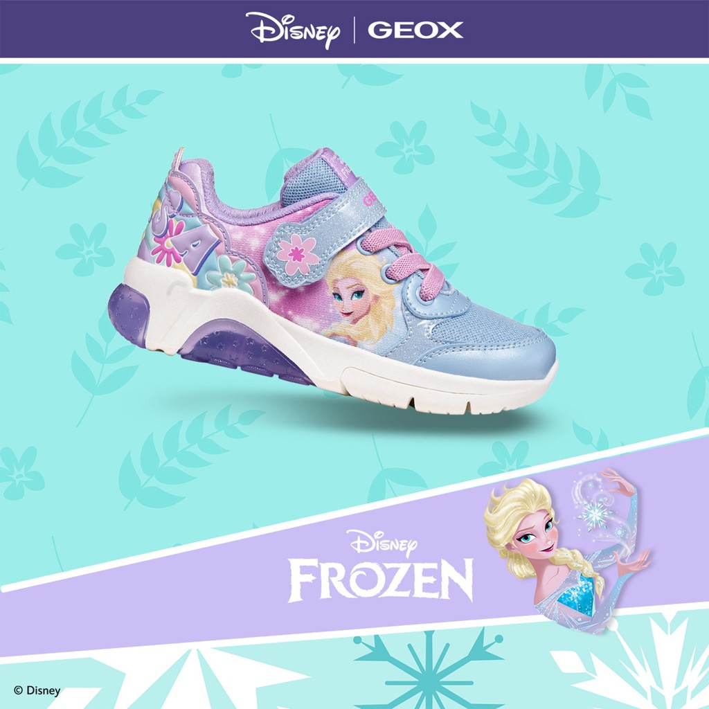 Geox pantofi fete cu LED Fadinlight 24-32  Lilac/Sky Elsa