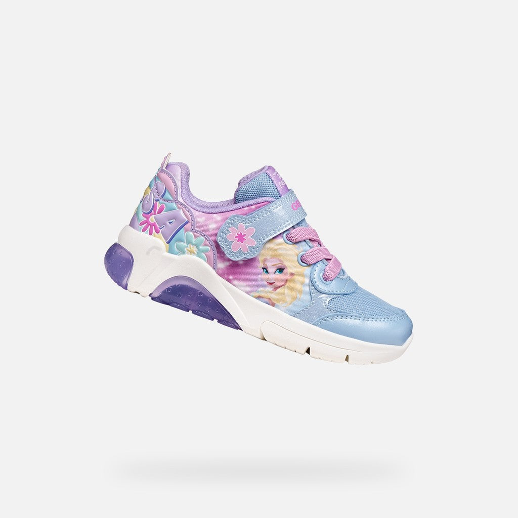Geox pantofi fete cu LED Fadinlight 24-32  Lilac/Sky Elsa