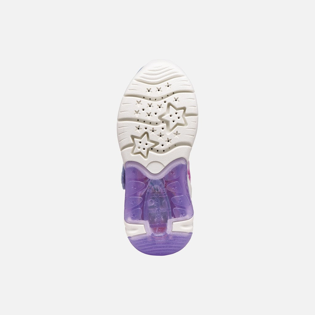 Geox pantofi fete cu LED Fadinlight 24-32  Lilac/Sky Elsa