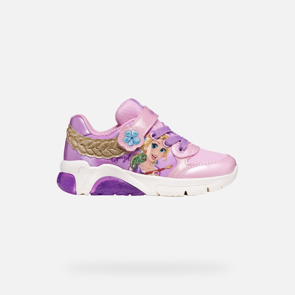 Geox pantofi fete cu LED Fadinlight 24-32  Pink/Dark Lilac Rapunzel Imagine secundară a produsului