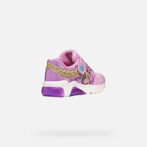 Geox pantofi fete cu LED Fadinlight 24-32  Pink/Dark Lilac Rapunzel