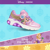 Geox pantofi fete cu LED Fadinlight 24-32  Pink/Dark Lilac Rapunzel