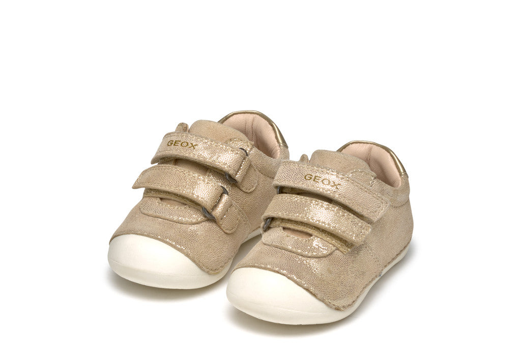 Geox pantofi fete cu scai 18-23 Beige/Platinum perlat Imagine principală a produsului