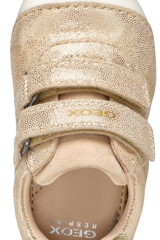 Geox pantofi fete cu scai 18-23 Beige/Platinum perlat