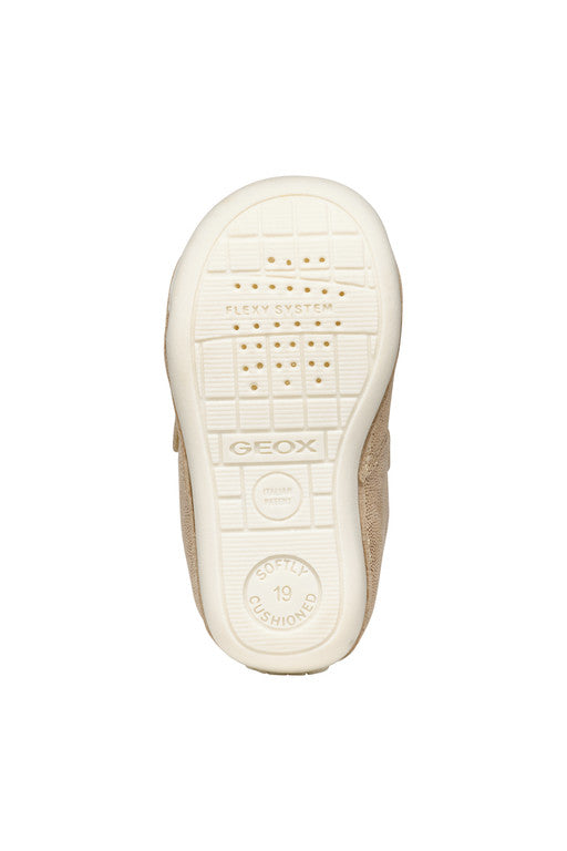 Geox pantofi fete cu scai 18-23 Beige/Platinum perlat