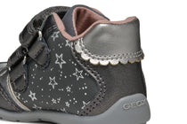 Geox pantofi fete cu scai 18-23 Dark Grey/Dark Silver