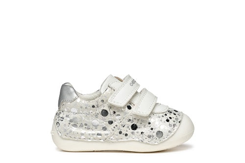 Geox pantofi fete cu scai 18-23 Tutim White/Silver