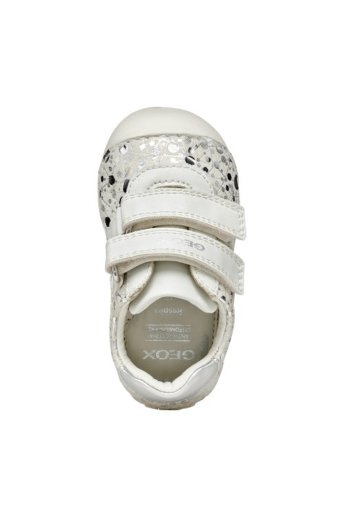 Geox pantofi fete cu scai 18-23 Tutim White/Silver