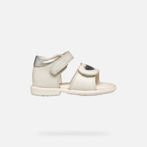 Geox pantofi fete cu scai 20-23 White-Light Silver