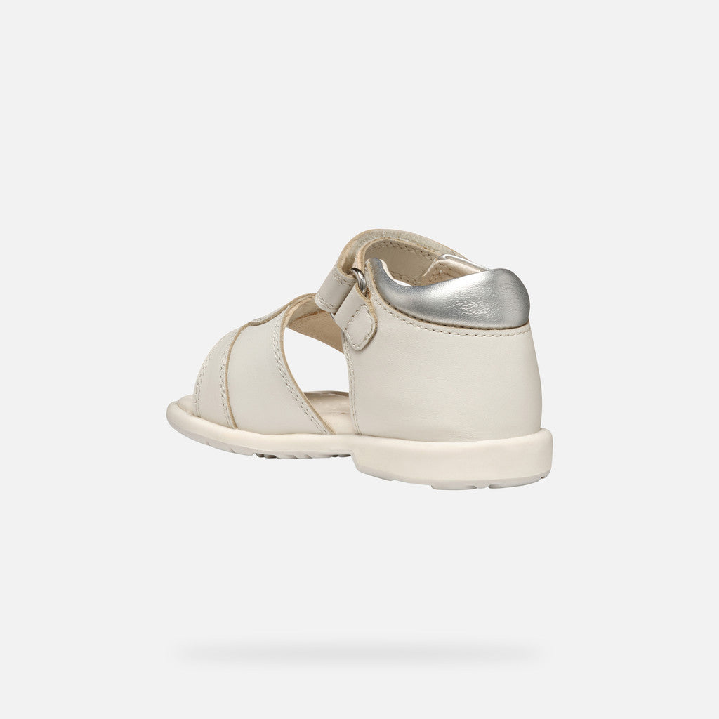 Geox pantofi fete cu scai 24-27 White-Light Silver