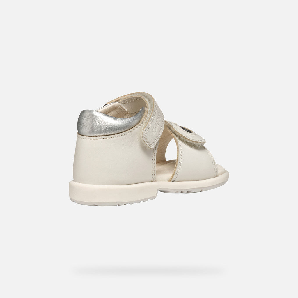Geox pantofi fete cu scai 20-23 White-Light Silver