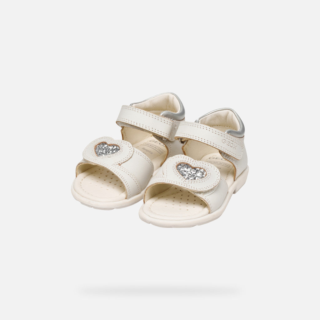 Geox pantofi fete cu scai 24-27 White-Light Silver Imagine principală a produsului