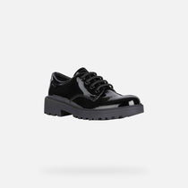 Geox pantofi fete cu siret Casey 28-34 Black 