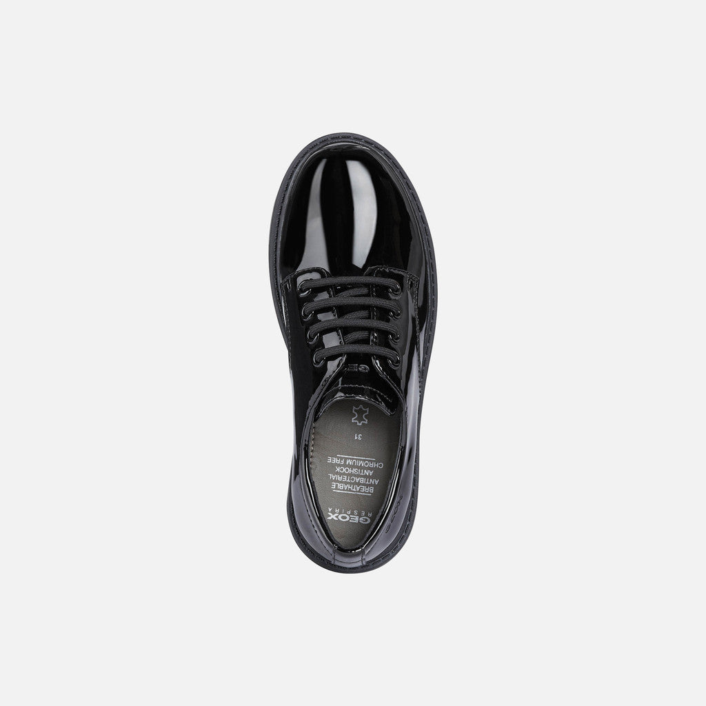 Geox pantofi fete cu siret Casey 28-34 Black 