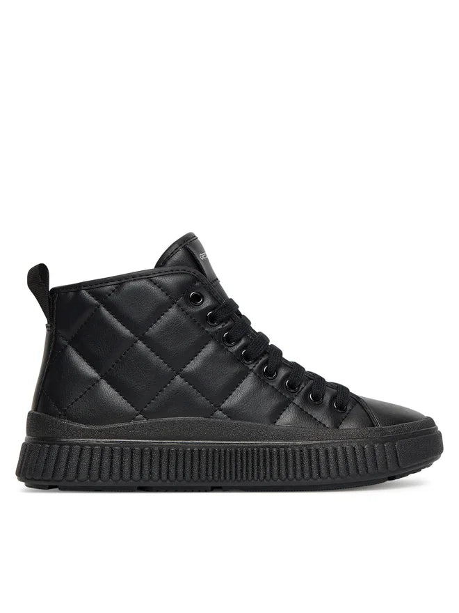 Geox pantofi fete cu siret Laquinny 28-35 Black mat Imagine secundară a produsului