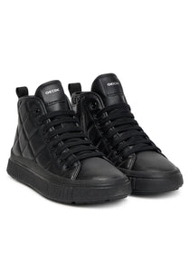 Geox pantofi fete cu siret Laquinny 28-35 Black mat