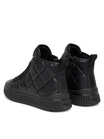 Geox pantofi fete cu siret Laquinny 28-35 Black mat