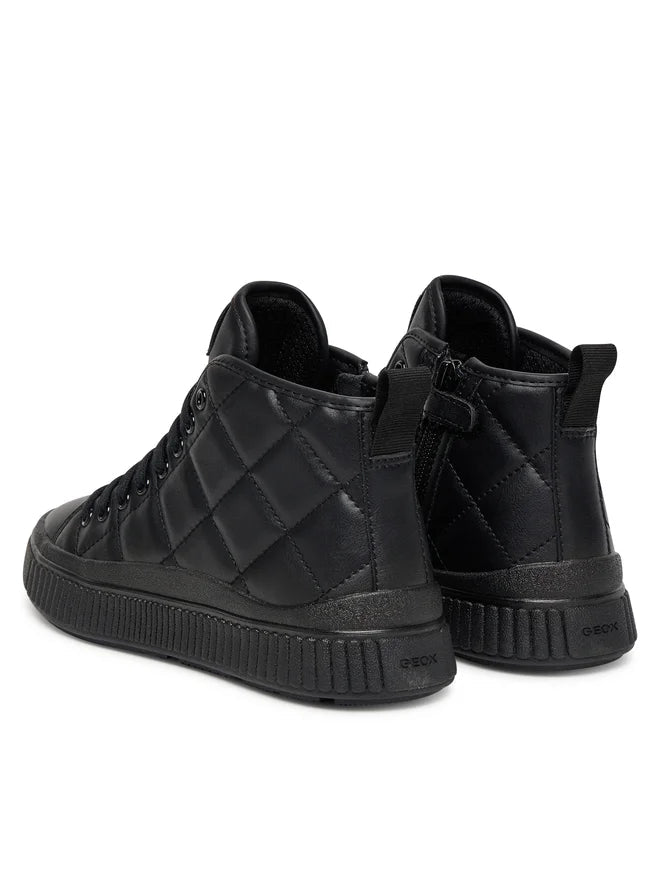 Geox pantofi fete cu siret Laquinny 28-35 Black mat
