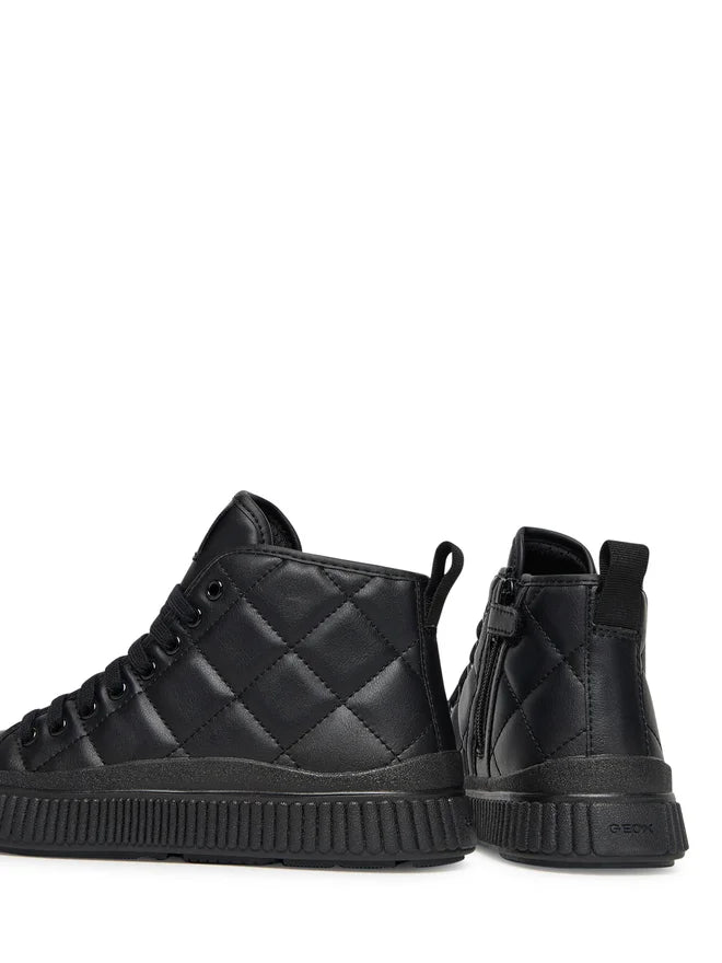 Geox pantofi fete cu siret Laquinny 28-35 Black mat