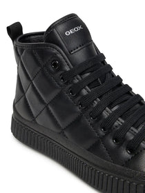 Geox pantofi fete cu siret Laquinny 28-35 Black mat