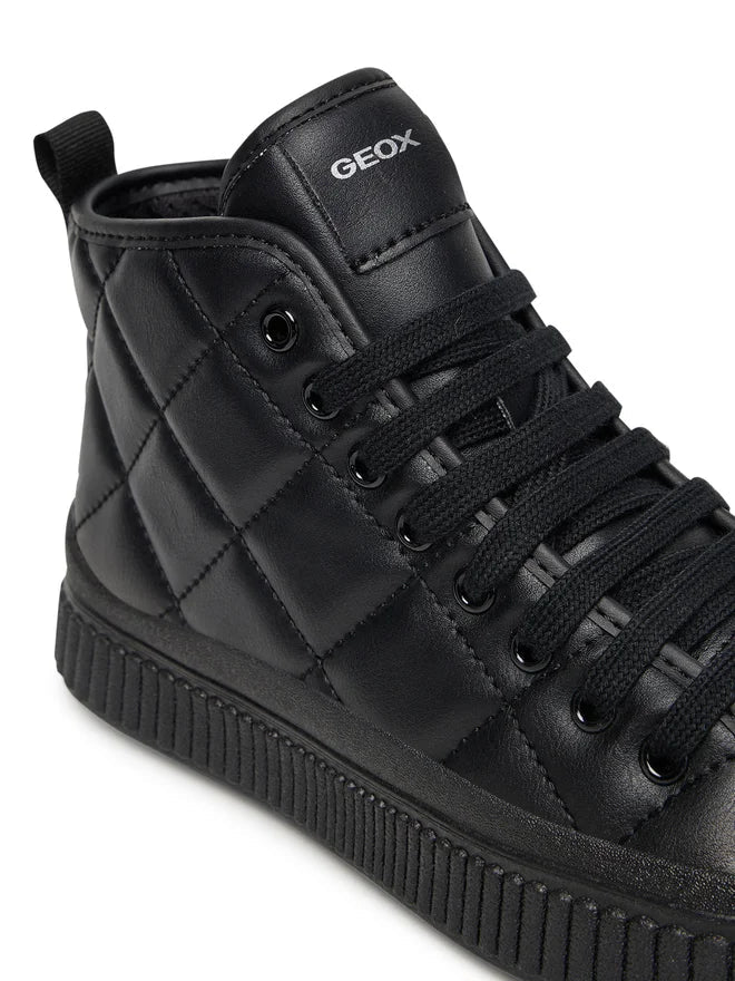 Geox pantofi fete cu siret Laquinny 28-35 Black mat