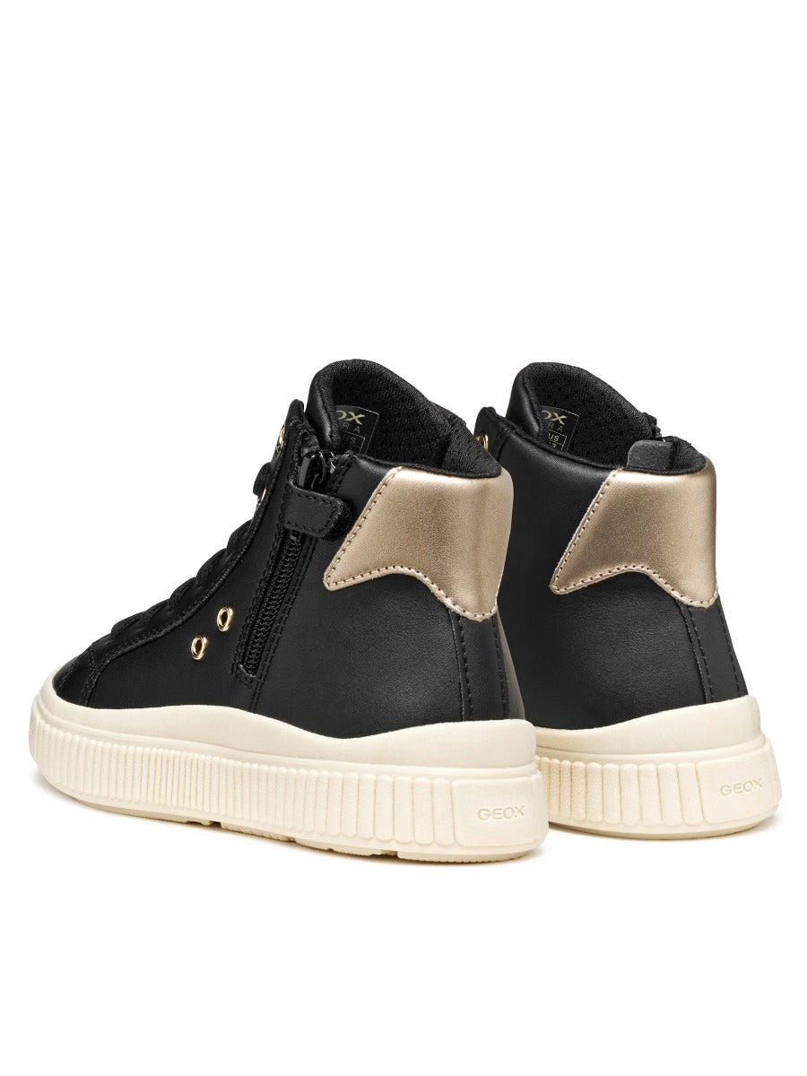 Geox pantofi fete cu siret Laquinny 36-37 Black/Platinum