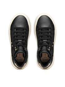 Geox pantofi fete cu siret Laquinny 36-37 Black/Platinum