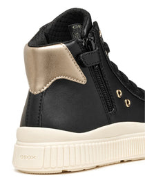 Geox pantofi fete cu siret Laquinny 28-35 Black/Platinum