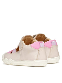Geox pantofi fete decupati Barefoot Steppieup 20-27 Ivory/PiInk