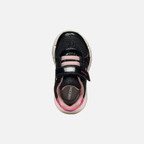Geox pantofi fete Flexyper Mini 24-27 Black/Fuchsia cu stea