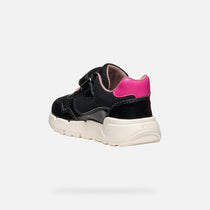 Geox pantofi fete Flexyper Mini 24-27 Black/Fuchsia cu stea