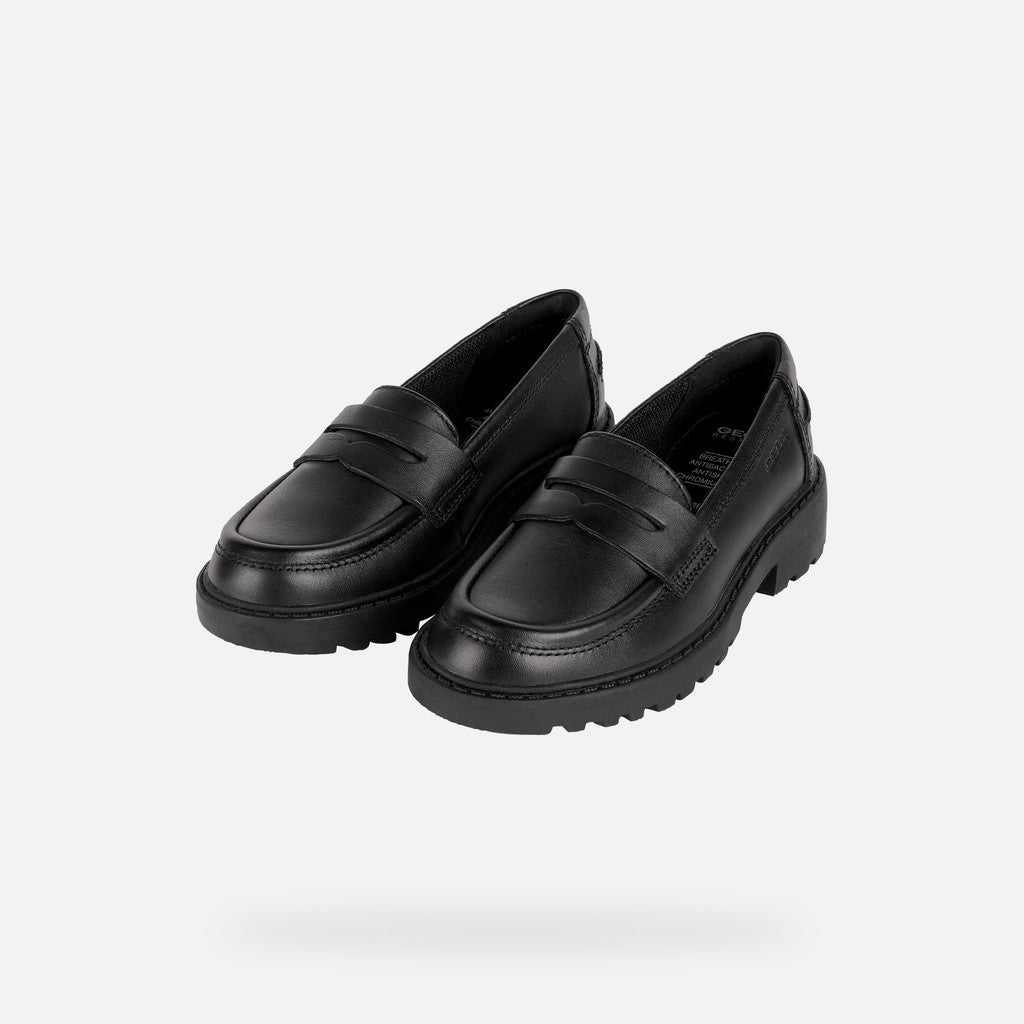 Geox pantofi fete pentru scoala Casey 28-34 Black 