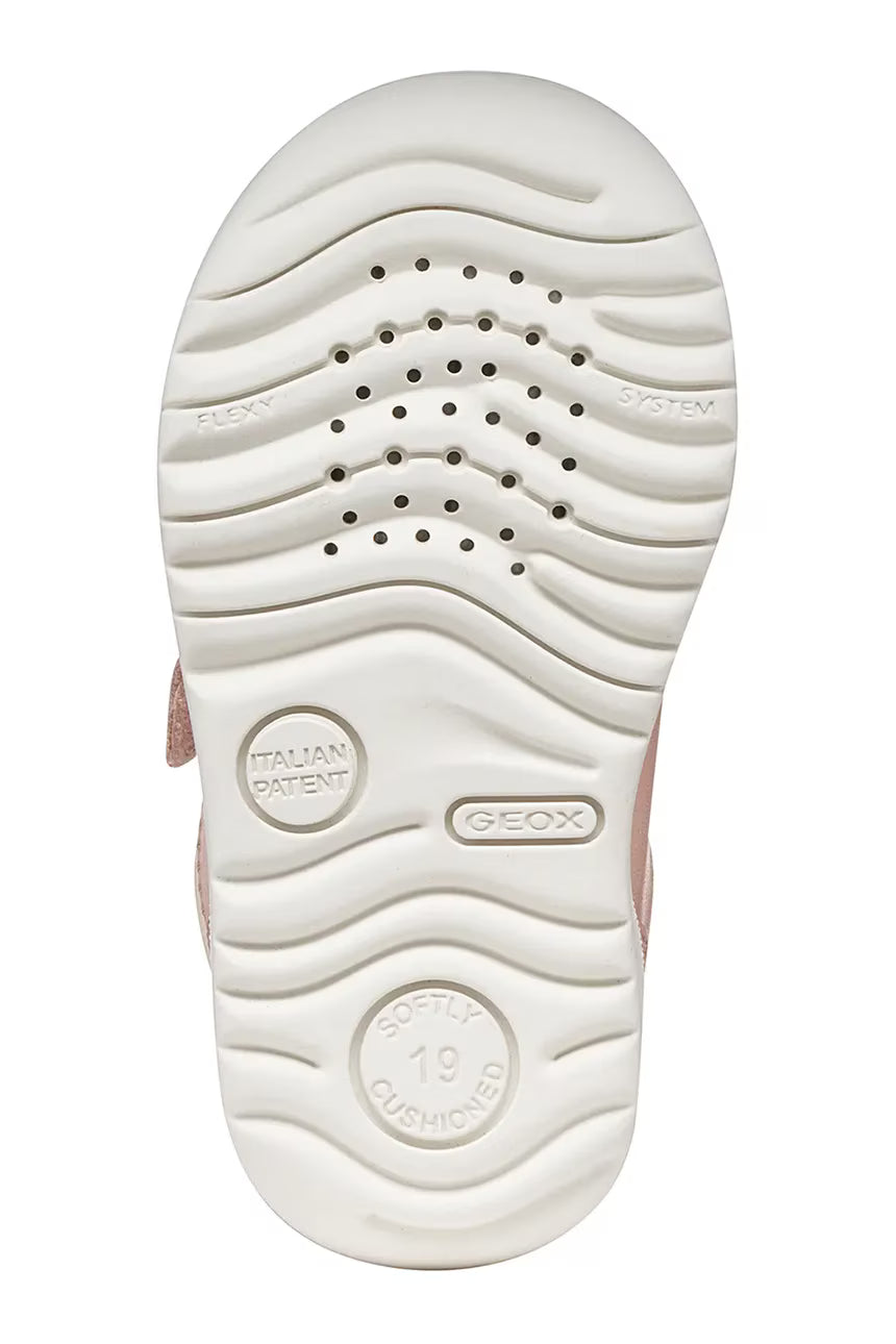Geox pantofi fete Primii Pasi 18-26 Macchia Napa Light Rose/Light Ivory