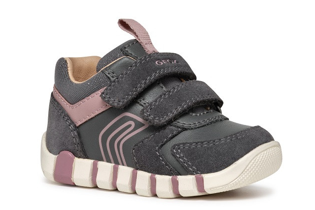 Geox pantofi fete sport 18-26 Dark Grey/Rose Imagine secundară a produsului
