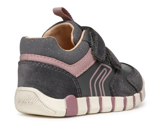 Geox pantofi fete sport 18-26 Dark Grey/Rose