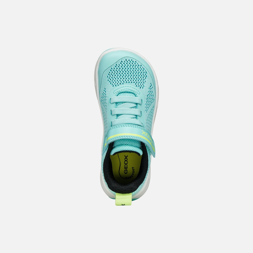 Geox pantofi fete sport Barefoot Foot-Run 26-34 Watersea/Acid green