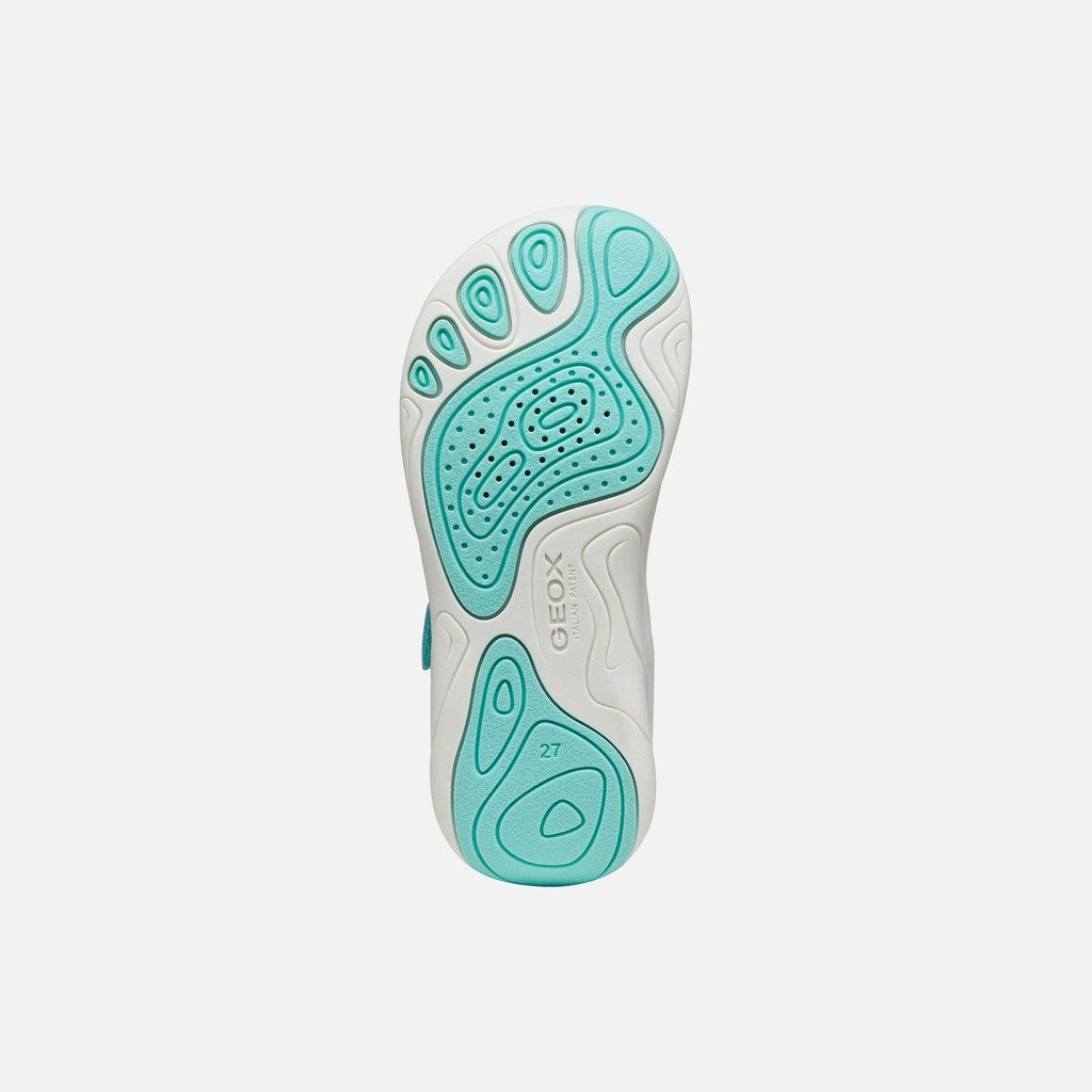 Geox pantofi fete sport Barefoot Foot-Run 26-34 Watersea/Acid green