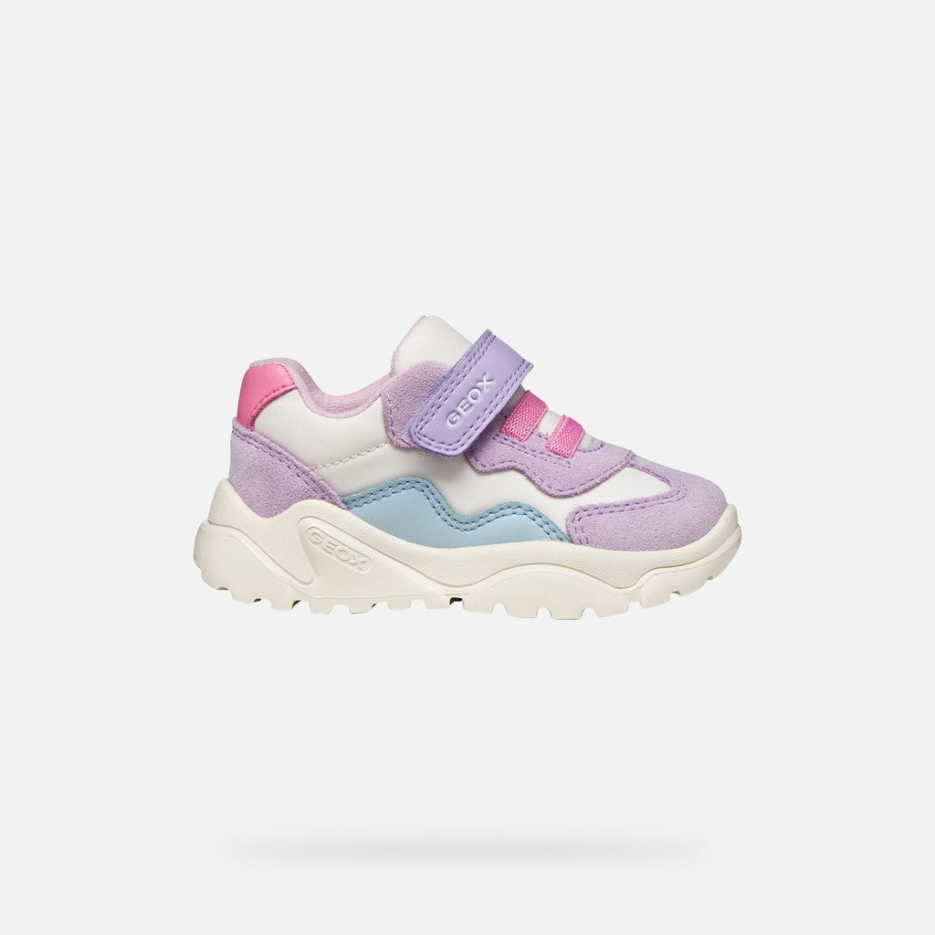 Geox pantofi fete sport Ciufciuf 20-27 Off white/Lilac