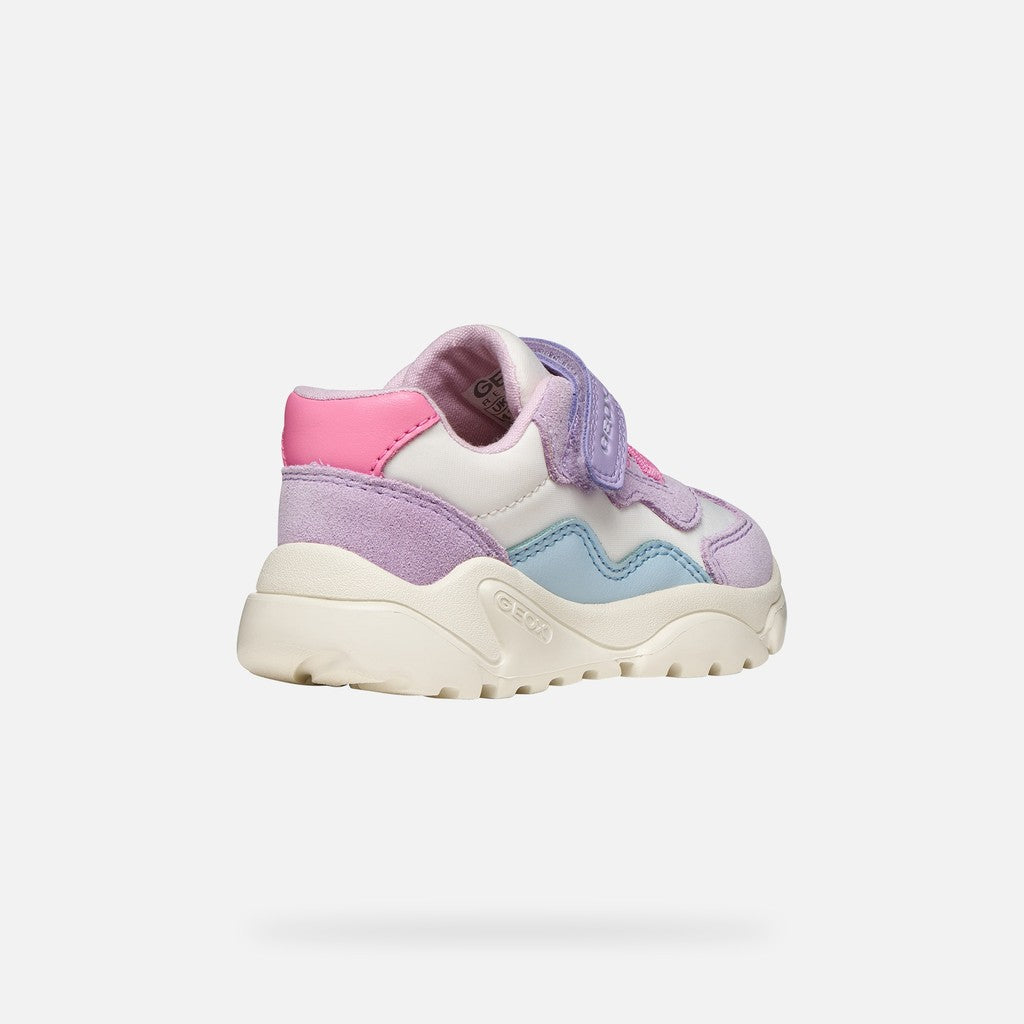 Geox pantofi fete sport Ciufciuf 20-27 Off white/Lilac
