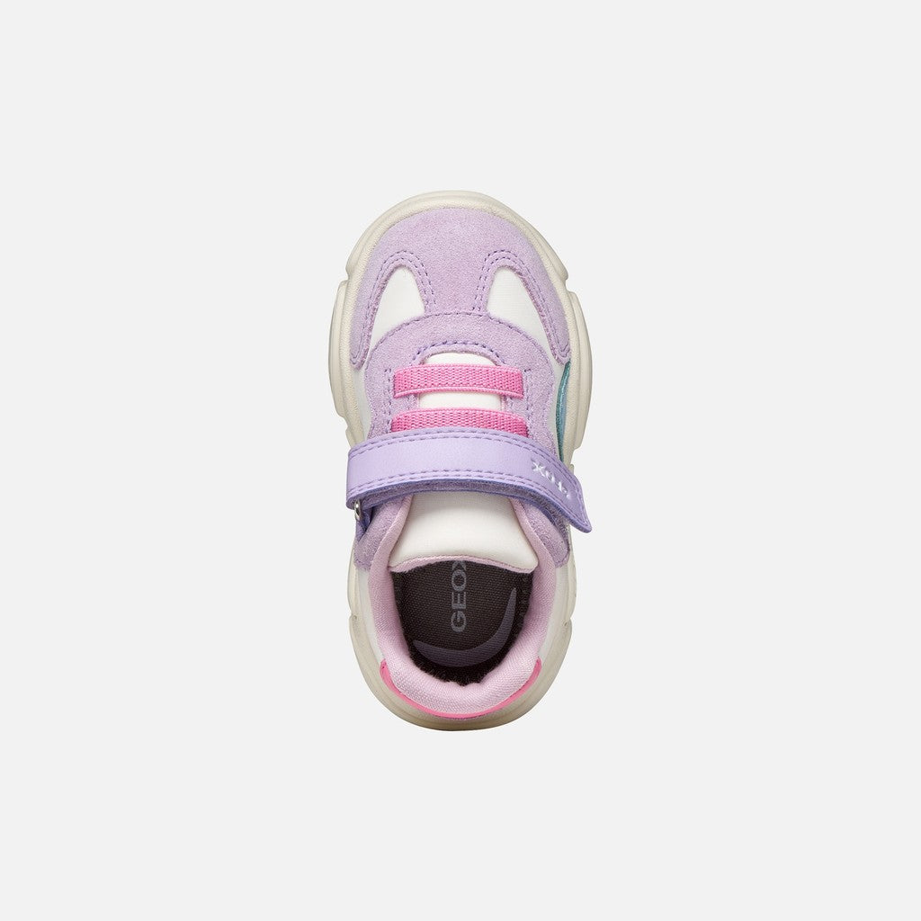 Geox pantofi fete sport Ciufciuf 20-27 Off white/Lilac