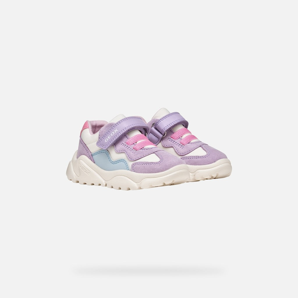 Geox pantofi fete sport Ciufciuf 20-27 Off white/Lilac