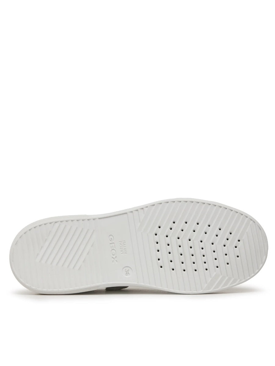 Geox pantofi fete sport cu fermoar si siret 28-35 Nettuno White/Light Rose