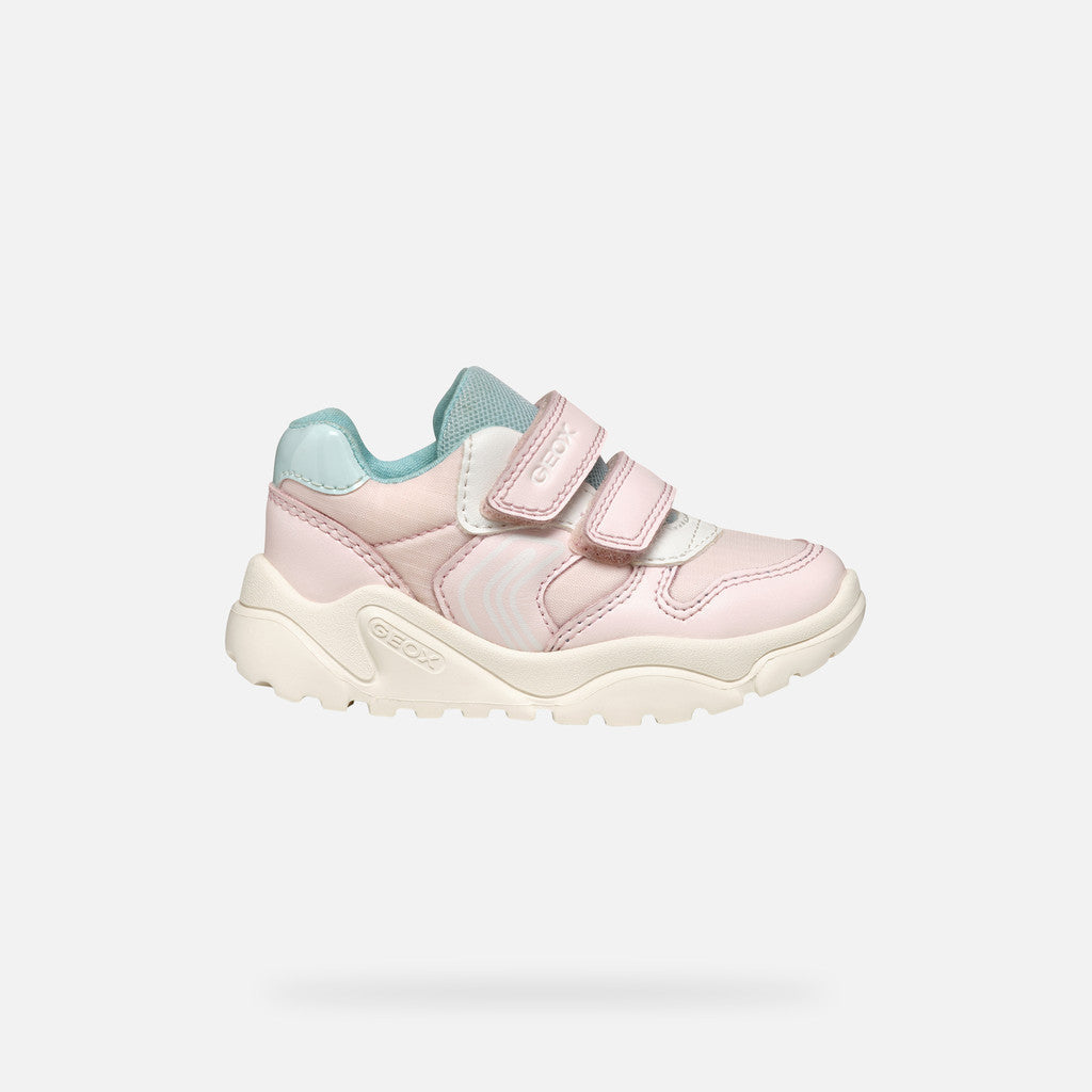 Geox pantofi fete sport cu scai 24-27 Ciufciuf Lt pink/Watersea