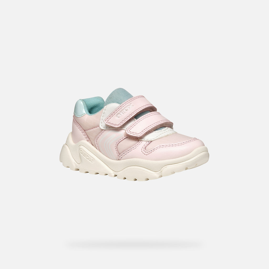 Geox pantofi fete sport cu scai 24-27 Ciufciuf Lt pink/Watersea