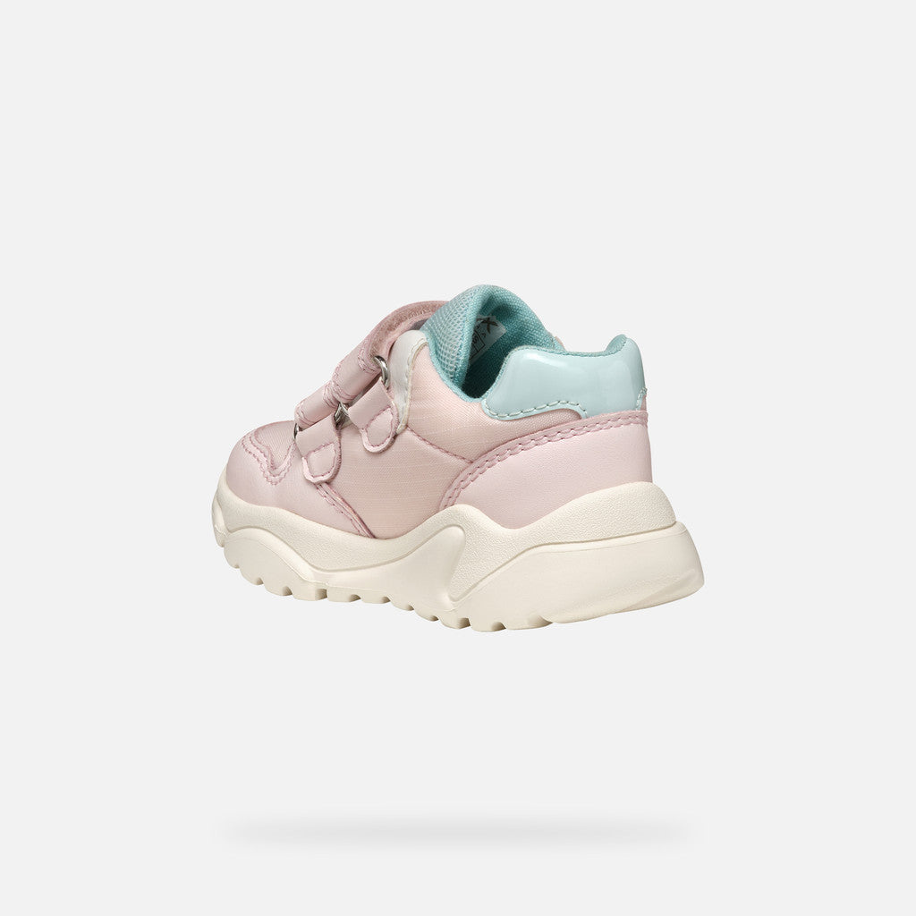 Geox pantofi fete sport cu scai 24-27 Ciufciuf Lt pink/Watersea